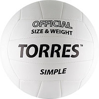 Мяч волейб. Torres Simple (5, Бело-черный)