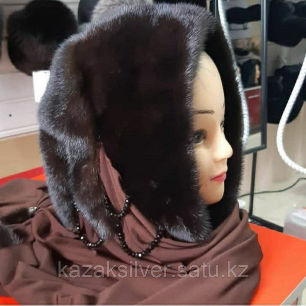 Норковый платок капюшон