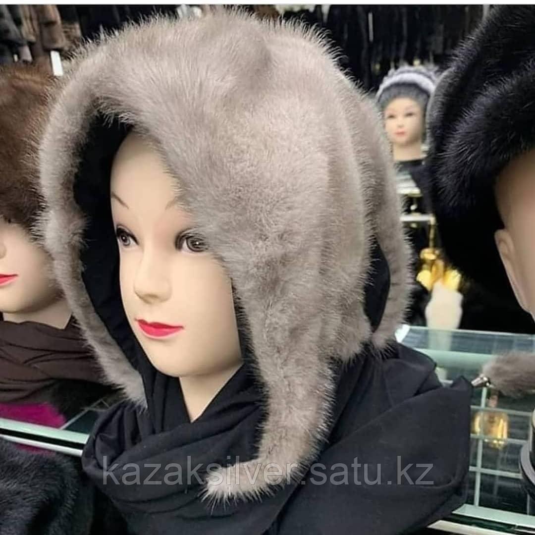 Норка шарф капюшон
