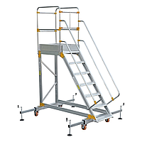 Алюминиевая лестница, промышленная платформа 7+1 / Ladder, industrial platform 7+1 step, EPL2000, 2m