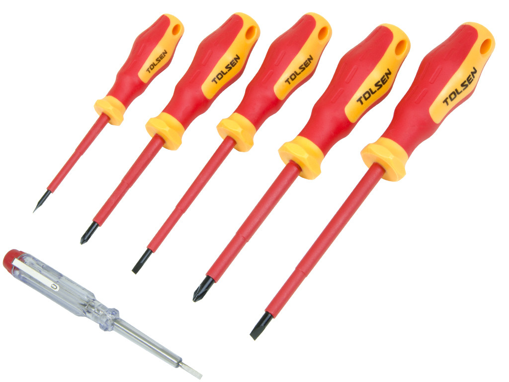 Набор отверток VDE 38013 / VDE screwdriver set 38013 TOLSEN - фото 1 - id-p81402571