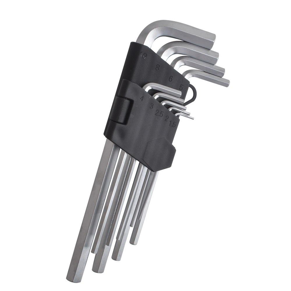 Ключ, шестигранный (шестигранники) комплект из 9шт (1.5-10мм) / Allen key, hex, 9pcs (1,5-10mm) - фото 1 - id-p81402189