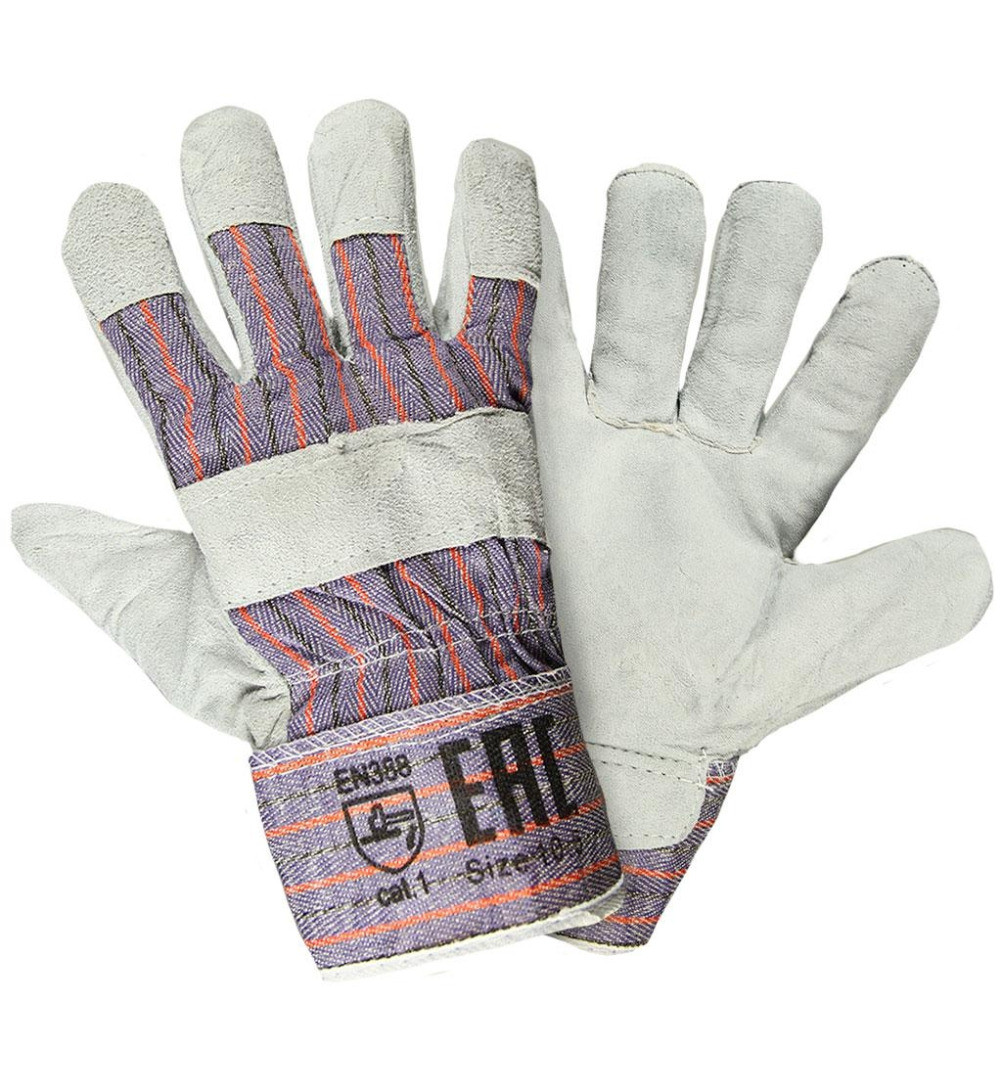 Перчатки спилковые зимние, усиленные / Gloves cow split, winter 10.5" (LC21231-W) - фото 1 - id-p81401691