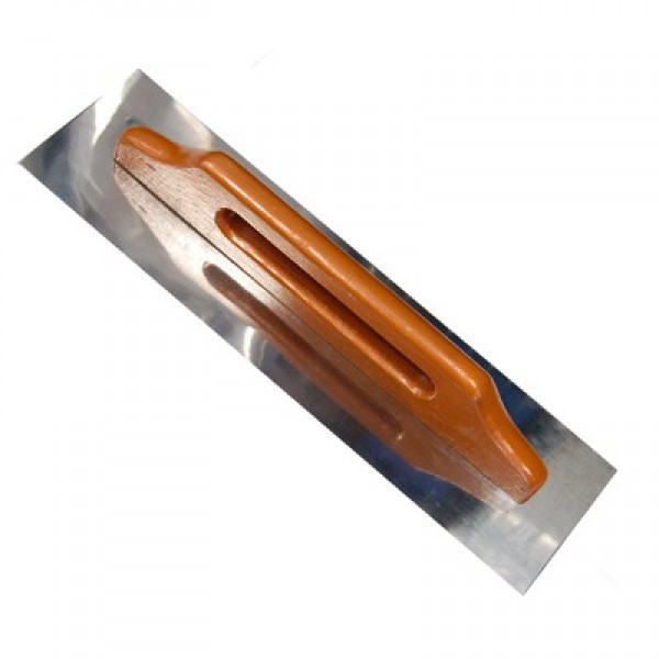 Гладилка из нерж. ст. деревянная ручка 480ммх130мм / Trowel, SS, wooden handle 480mmX130Xmm - фото 1 - id-p81401861