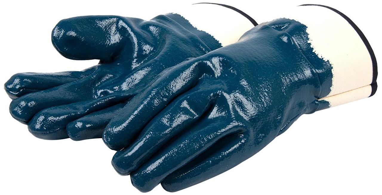 Перчатки с нитриловым покрытием 1 / Gloves, fully nitrile coated, HD, chemical resistant, knit wrist - фото 1 - id-p81401376