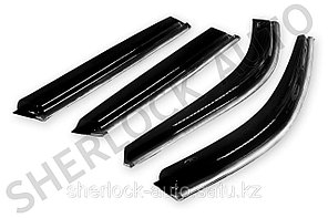 Дефлекторы окон (Ветровики) для Honda Accord 2008-2012 (USA type) седан c хромированным молдингом