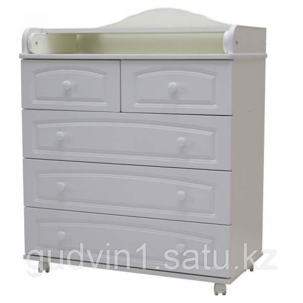 Комод Топотушки "Ричард" 5 ящиков МДФ 800/5 (белый) 01-13509