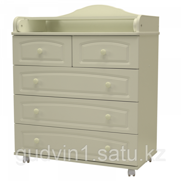 Комод Топотушки "Ричард" 5 ящиков МДФ 800/5 (слоновая кость) 01-13510