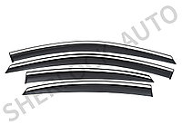 Дефлекторы окон (Ветровики) для Toyota 4Runner 285 2010+ с металлическим молдингом