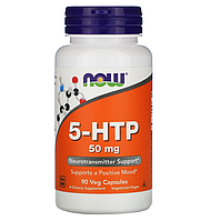 Now Foods, 5-гидрокситриптофан, 50 мг, 90 растительных капсул