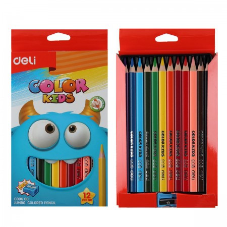 Цветные карандаши 12цв трехгранные -Jolliers- Jumb - фото 1 - id-p81255919