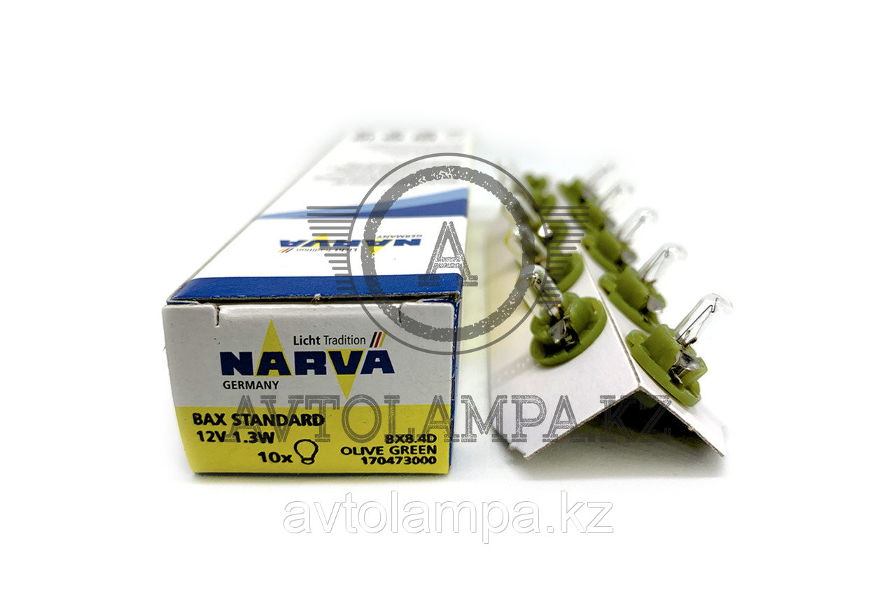NARVA 17047 (BAX 1.3W BX8.4d Olive Green12V)