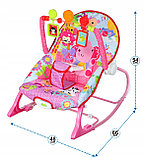 Детский Шезлонг Rocker I-baby розовый/зайчик, фото 4
