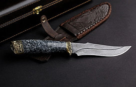 Нож туристический Клык 2 дамасская сталь