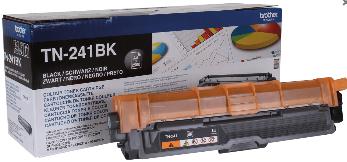 Картридж Brother TN-241BK, для HL-3140/3170, DCP-9020 Черный 2,2к