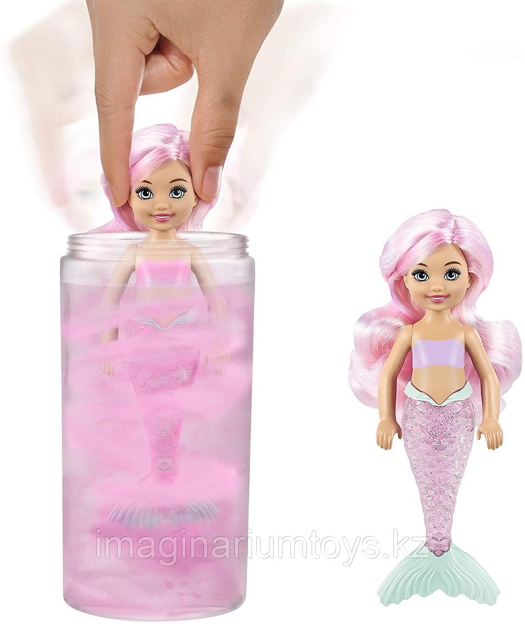 Кукла Челси русалка с водными сюрпризами Barbie Chelsea Color Reveal Mermaid - фото 7 - id-p81450549
