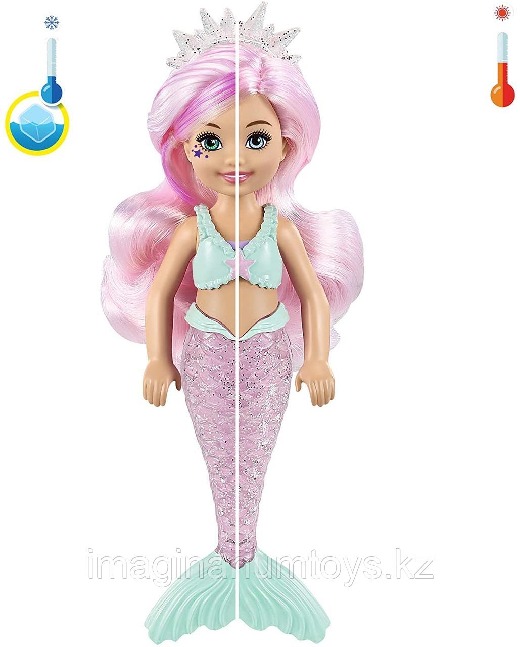 Кукла Челси русалка с водными сюрпризами Barbie Chelsea Color Reveal Mermaid - фото 5 - id-p81450549