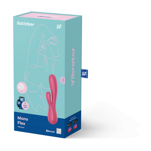 Вибратор со стимулятором клитора "Satisfyer Mono Flex" (С УПРАВЛЕНИЕМ ЧЕРЕЗ СМАРТФОН)