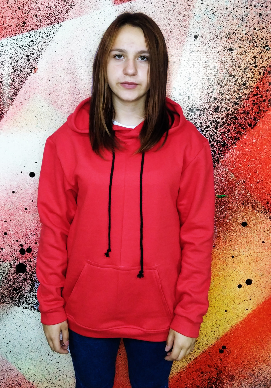 Худи Unisex, цвет: Красный, 100% Х\Б, р-р: 52(XL)