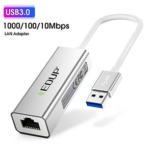 Сетевая карта EDUP USB 3.0 - LAN, RJ-45,1000 Mbps EDUP | Адаптер Переходник Ethernet Конвертер, фото 2