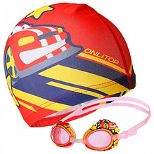 Очки шапка для плавания детская чемпион