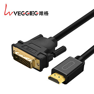 Кабель-конвертер DVI-D - HDMI VEGGIEG 1.5 м, фото 2