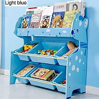 Детский стеллаж для хранения игрушек олененок/синий, фото 1