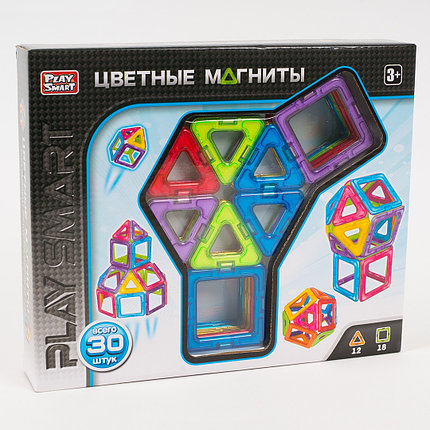 Магнитный конструктор 30 деталей, Play Smart, фото 2