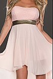 Нежно розовое шифоновое платье со шлейфом, фото 2