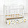 Детская кроватка «Мишка» на маятнике, с ящиком, цвет белый, фото 2