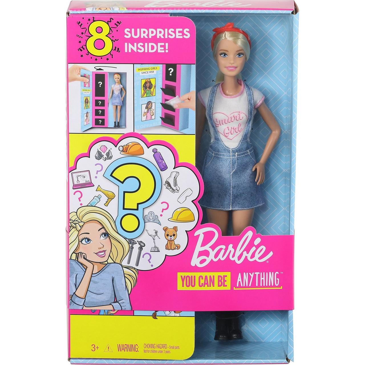 Barbie "Загадочные Профессии" Игровой набор "Сюрприз" с куклой Барби Блондинкой, Кем быть?