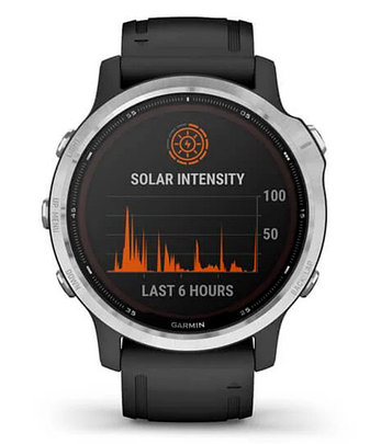Спортивные часы Garmin fenix 6S Solar, Silver w/Black Band, (010-02409-00) с GPS навигатором, фото 2