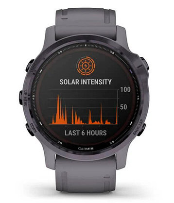 Спортивные часы Garmin fenix 6S Pro Solar, Amethyst w/Shale Band, EMEA (010-02409-15) с GPS, фото 2