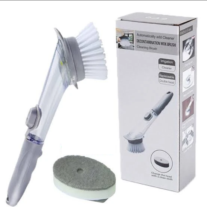 Щетка для чистки посуды Decontamination Wok Brush с дозатором.