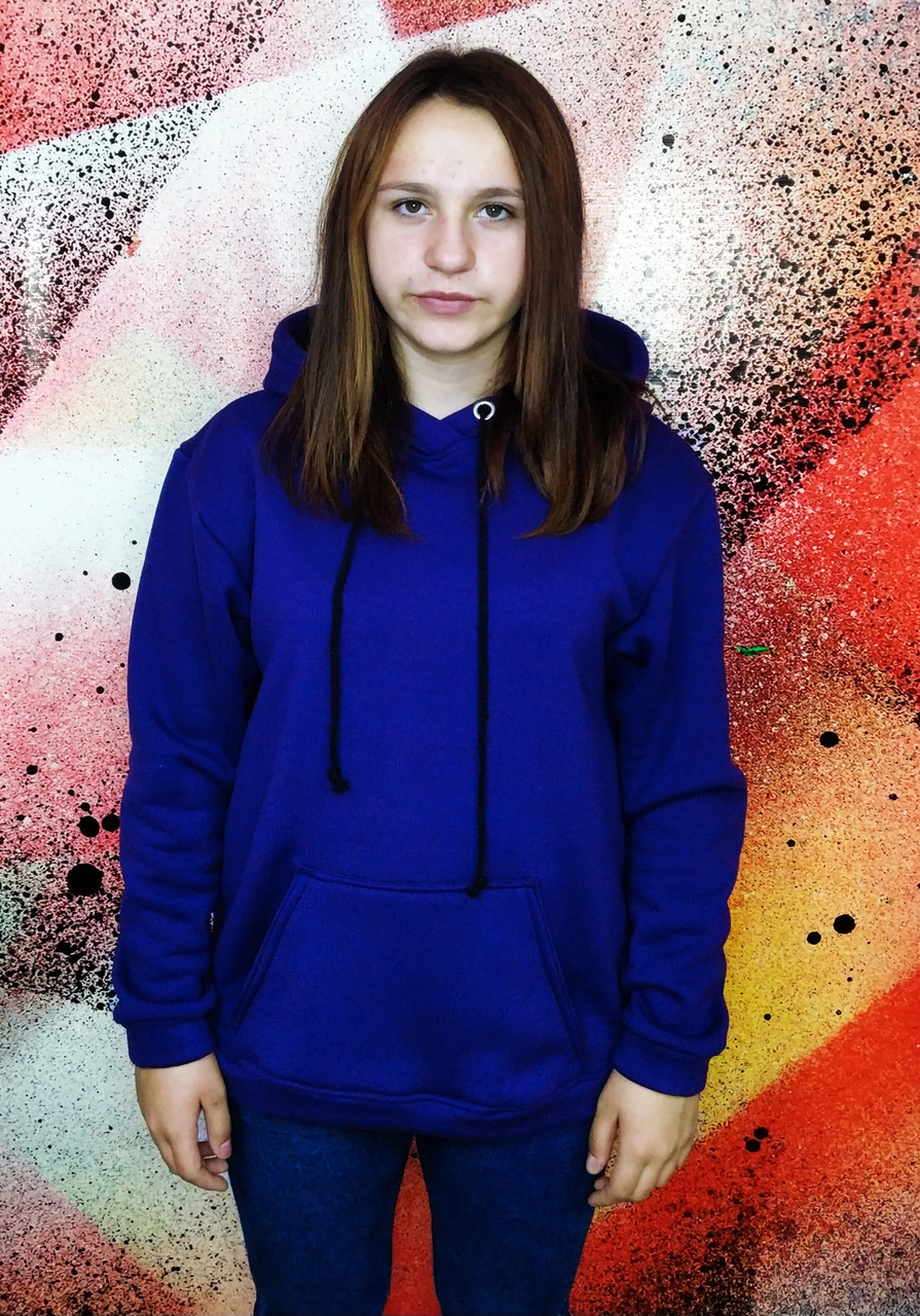 Худи Unisex, цвет: Синий (Василёк), 100% Х\Б, р-р: 46(S)