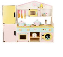 Большая детская кухня 1023 розовый/бирюза - фото 4 - id-p81555084