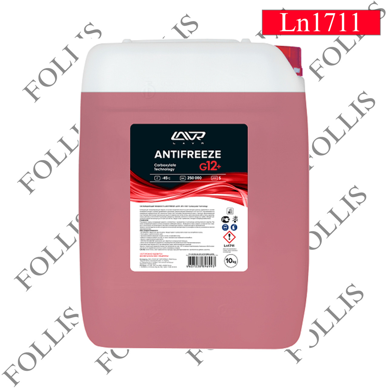Охлаждающая жидкость ANTIFREEZE LAVR -45 G12+ 10кг