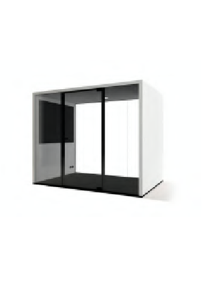 Акустическая будка LWOP Cube four-seater четырехместная задняя стенка стекло, фото 2