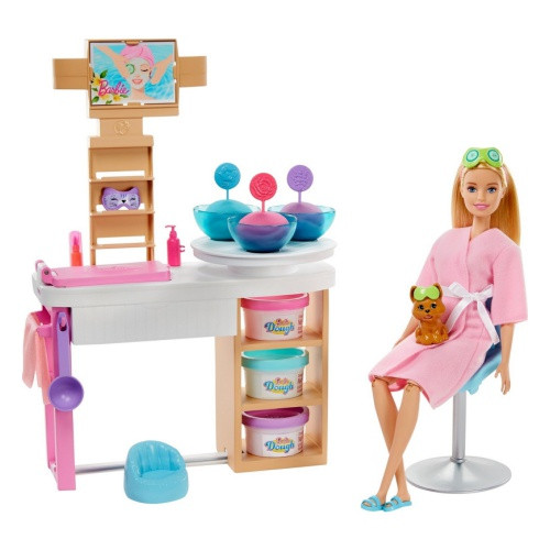 Barbie Игровой Набор "День в спа Барби" Салон с маской для лица