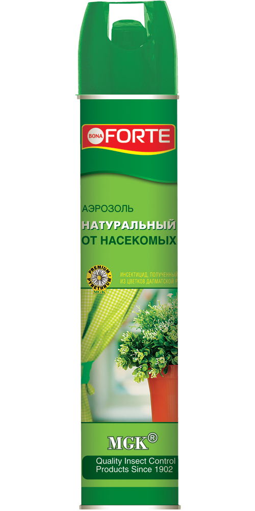 Bona Forte Аэрозоль Натуральное инсектицидное средство от летающих насекомых-вредителей, баллон 300 мл