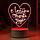 Светильник "Сердце" LED RGB от сети 13х16,5 см, фото 3