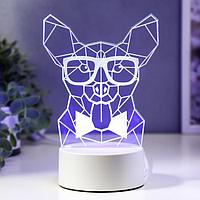 Светильник "Собака в очках" LED RGB от сети 13х16,4 см, фото 1