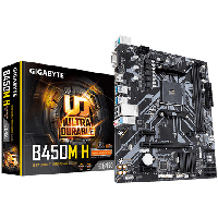 Материнская плата Gigabyte B450M H ,MB Socket AM4, MATX, AMD B450 (HDMI+VGA, SB, GNIC) 2DDR4, PCIx16, 2PCIx1