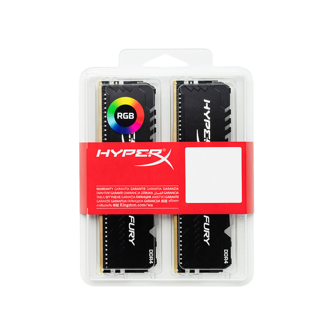 Модуль памяти Kingston HyperX Fury RGB DDR4 DIMM 32Gb KIT 2x16 3200 MHz HX432C16FB3AK2/32
