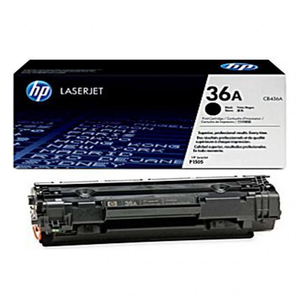 HP 36A, Оригинальный лазерный картридж HP LaserJet, Черный (CB436A)
