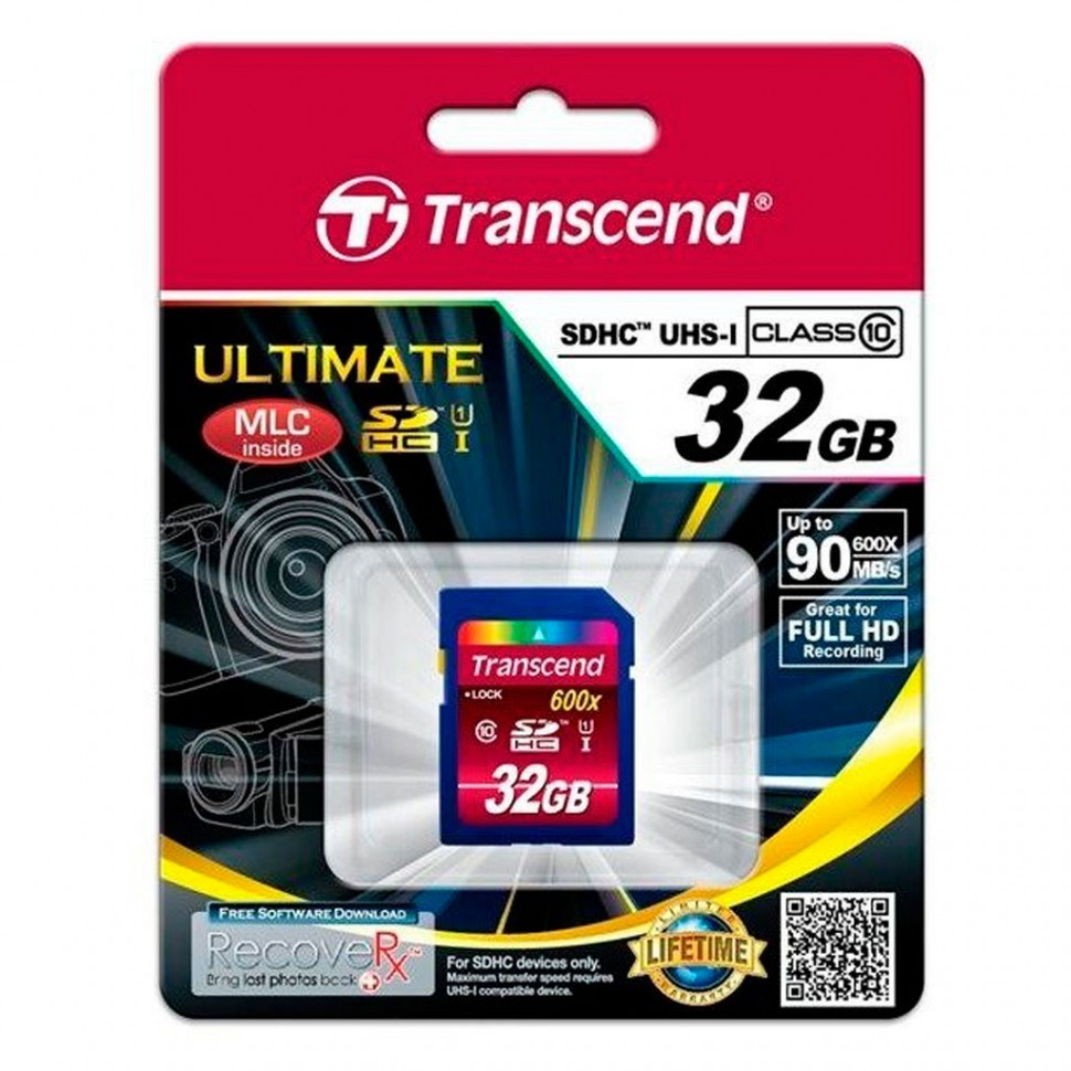 Карта памяти SD 32GB Class 10 U1 Transcend TS32GSDHC10U1