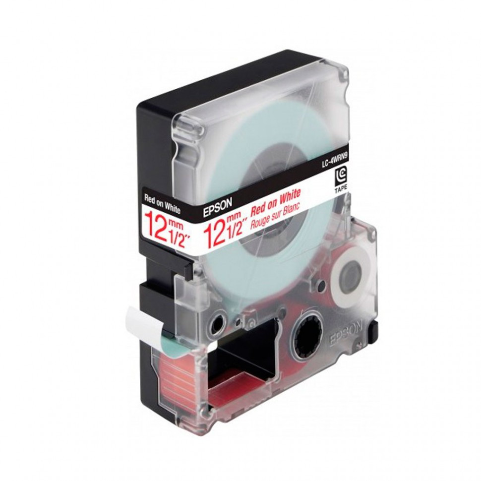 Лента Epson C53S654011LK-4WRN Стандартная лента 12мм, Бел./Красн., 9м