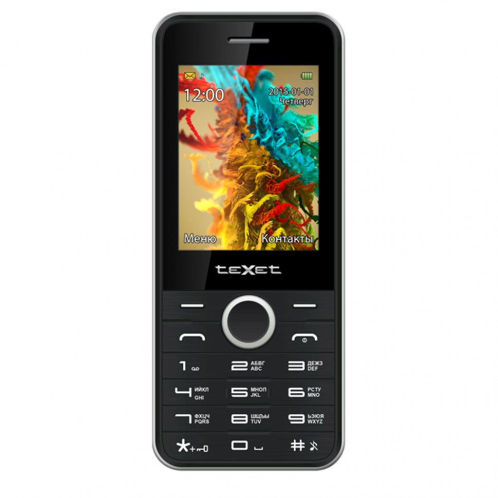 Мобильный телефон Texet TM-D301 черный-серебро