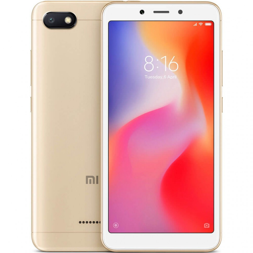Смартфон 5,45" Xiaomi Redmi 6A 32GB золото
