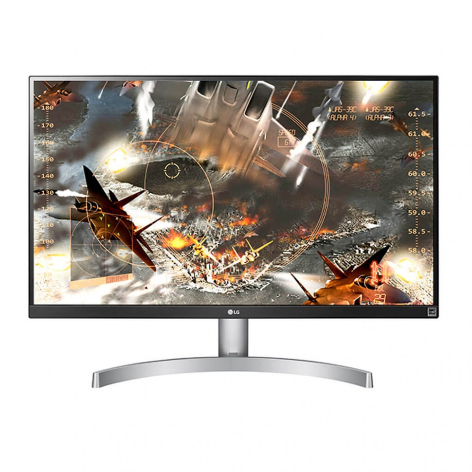 Монитор LG 27" 27UK600-W, Black/Silver/White, 3840x2160 Ultra HD 4K IPS, 5ms, 21:9, 350cd/m2, 178°/178°, 1